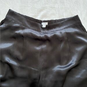 NWOT Cuyana Silk Wide-Leg Pants in Black, Size Large